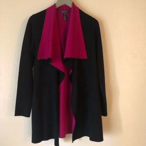 Lauren black& fushia sweater jacket.